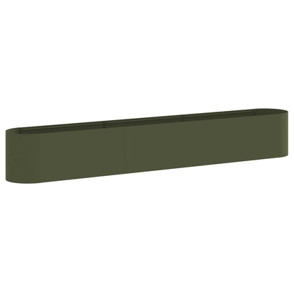 vidaXL Raised Garden Bed Olive Green 280 x 40x 40 cm