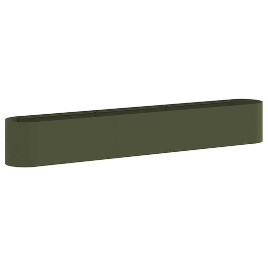 vidaXL Raised Garden Bed Olive Green 280 x 40x 40 cm