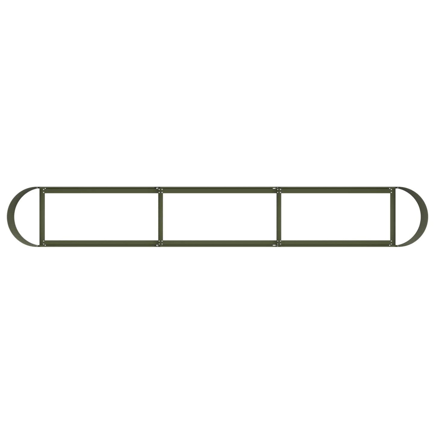 vidaXL Raised Garden Bed Olive Green 280 x 40x 40 cm