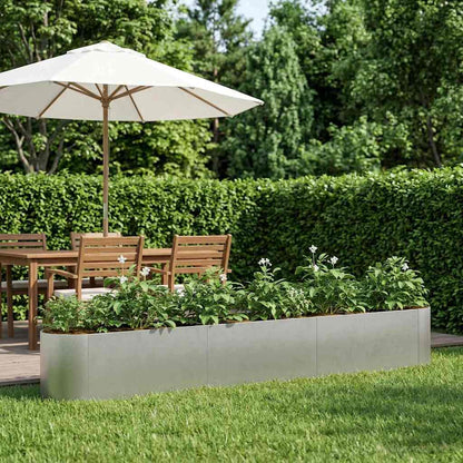 vidaXL Raised Garden Bed Stainless Steel 280 x 40x 40 cm