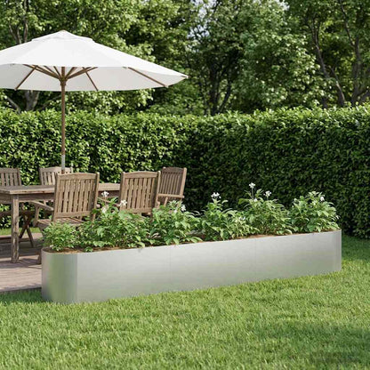 vidaXL Raised Garden Bed Galvanised Steel 280 x 40x 40 cm