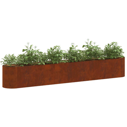 vidaXL Raised Garden Bed Weathering Steel 280 x 40x 40 cm