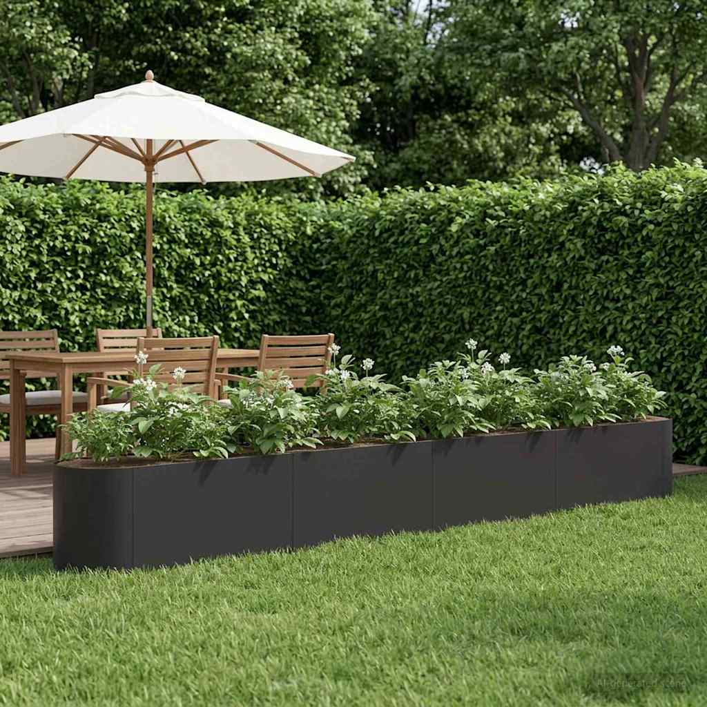 vidaXL Raised Garden Bed Black 360 x 40x 40 cm