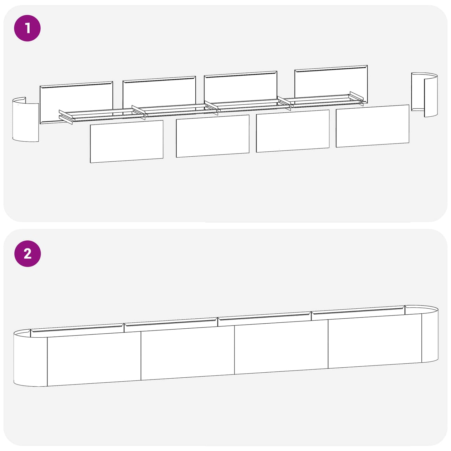 vidaXL Raised Garden Bed White 360 x 40x 40 cm