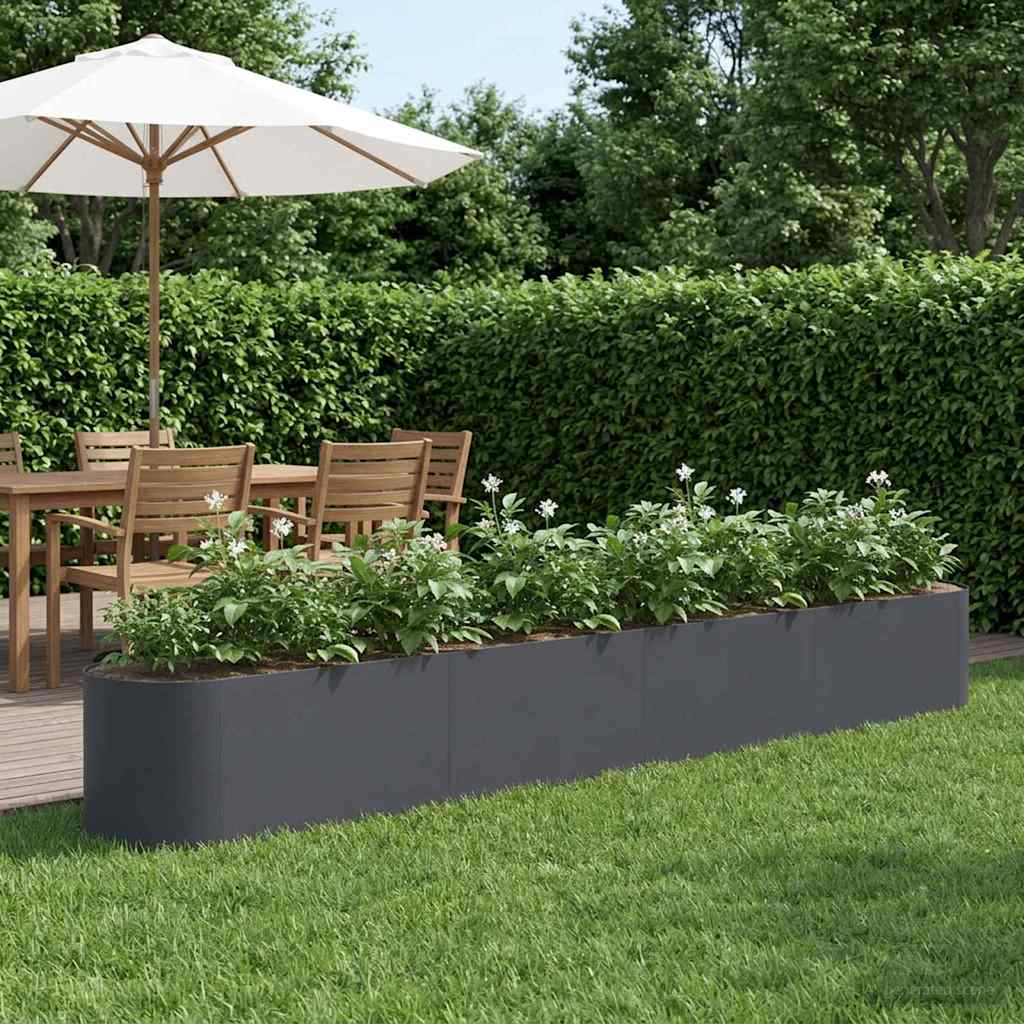 vidaXL Raised Garden Bed Anthracite 360 x 40x 40 cm