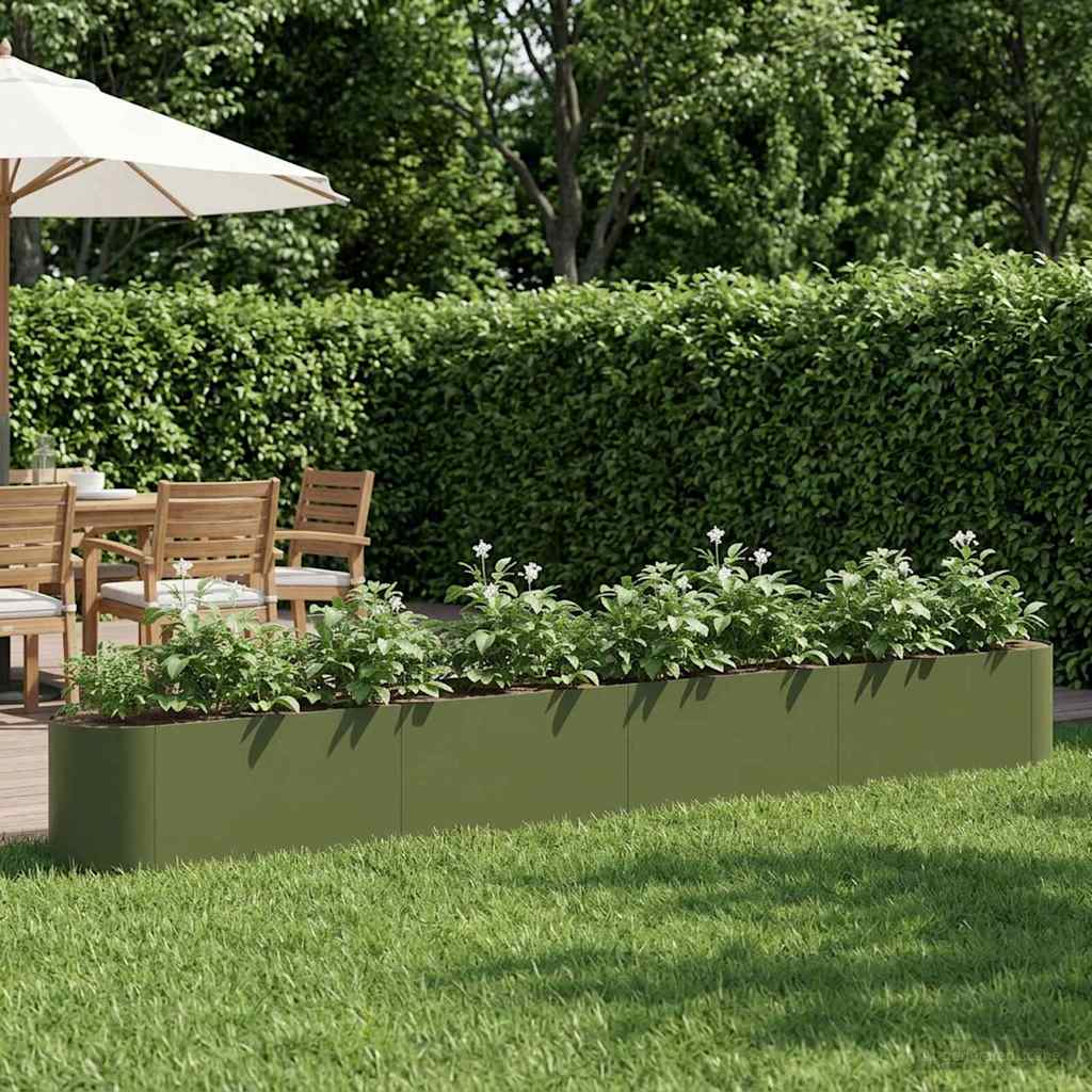 vidaXL Raised Garden Bed Olive Green 360 x 40x 40 cm