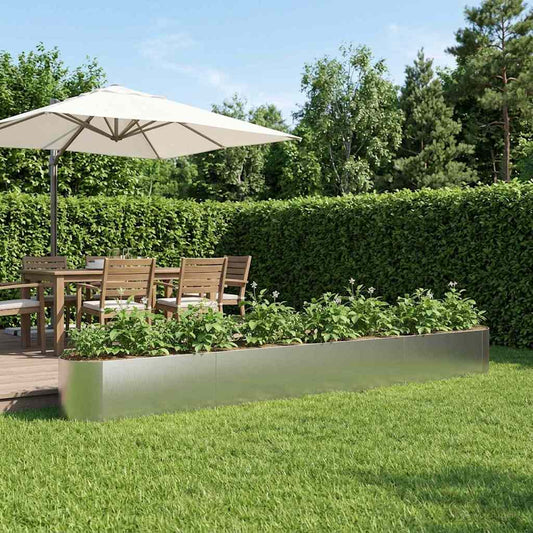 vidaXL Raised Garden Bed Stainless Steel 360 x 40x 40 cm