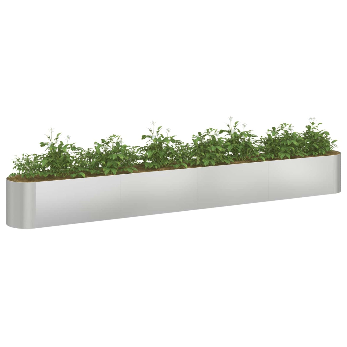 vidaXL Raised Garden Bed Galvanised Steel 360 x 40x 40 cm