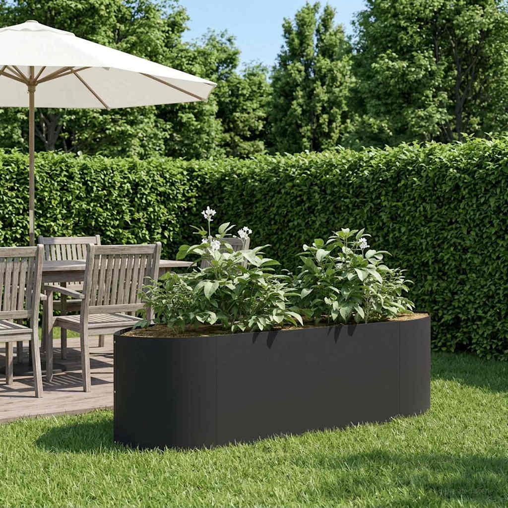 vidaXL Raised Garden Bed Black 140 x 40x 40 cm Steel