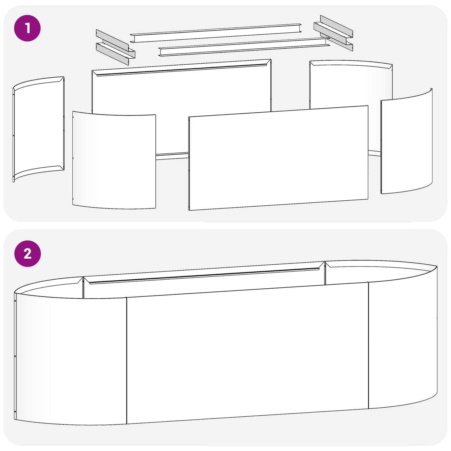 vidaXL Raised Garden Bed White 140 x 40x 40 cm Steel
