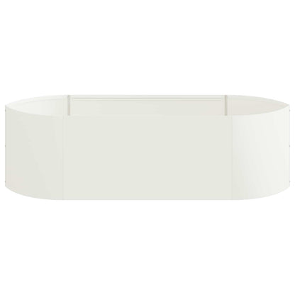vidaXL Raised Garden Bed White 140 x 40x 40 cm Steel