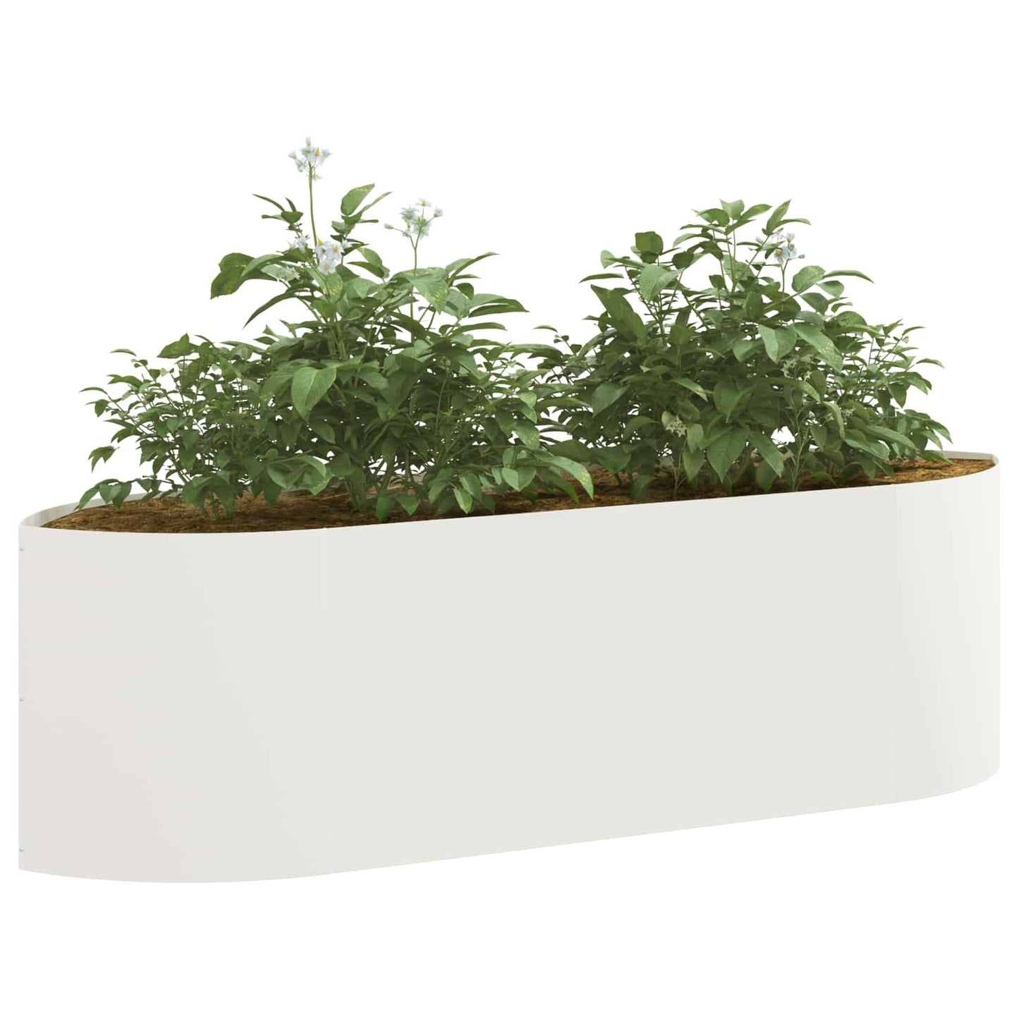 vidaXL Raised Garden Bed White 140 x 40x 40 cm Steel