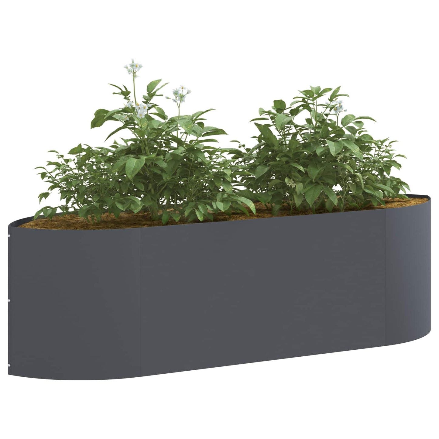 vidaXL Raised Garden Bed Anthracite 140 x 40x 40 cm Steel