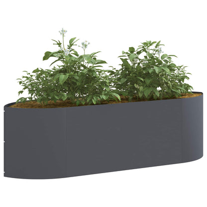 vidaXL Raised Garden Bed Anthracite 140 x 40x 40 cm Steel