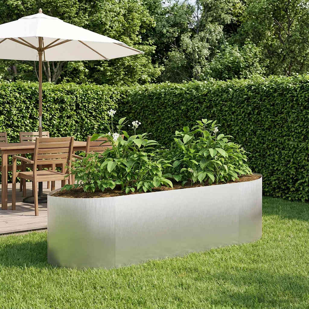 vidaXL Raised Garden Bed Stainless Steel 140 x 40x 40 cm Steel