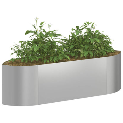 vidaXL Raised Garden Bed Galvanised Steel 140 x 40x 40 cm Steel