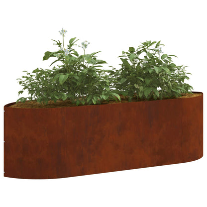 vidaXL Raised Garden Bed Weathering Steel 140 x 40x 40 cm Steel
