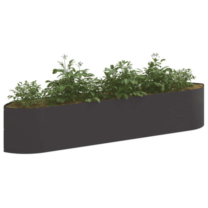 vidaXL Raised Garden Bed Black 220 x 40x 40 cm Steel