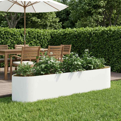 vidaXL Raised Garden Bed White 220 x 40x 40 cm Steel