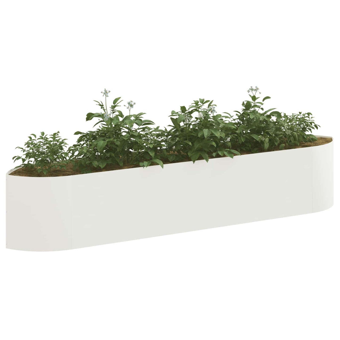 vidaXL Raised Garden Bed White 220 x 40x 40 cm Steel