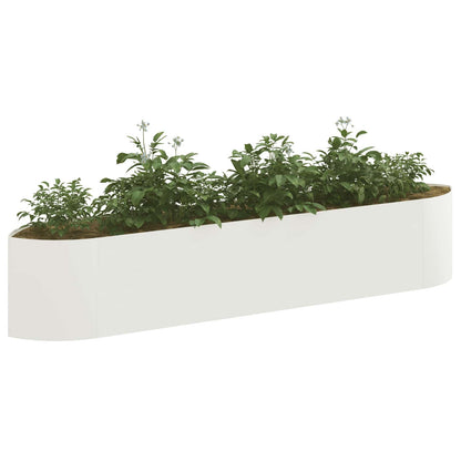 vidaXL Raised Garden Bed White 220 x 40x 40 cm Steel