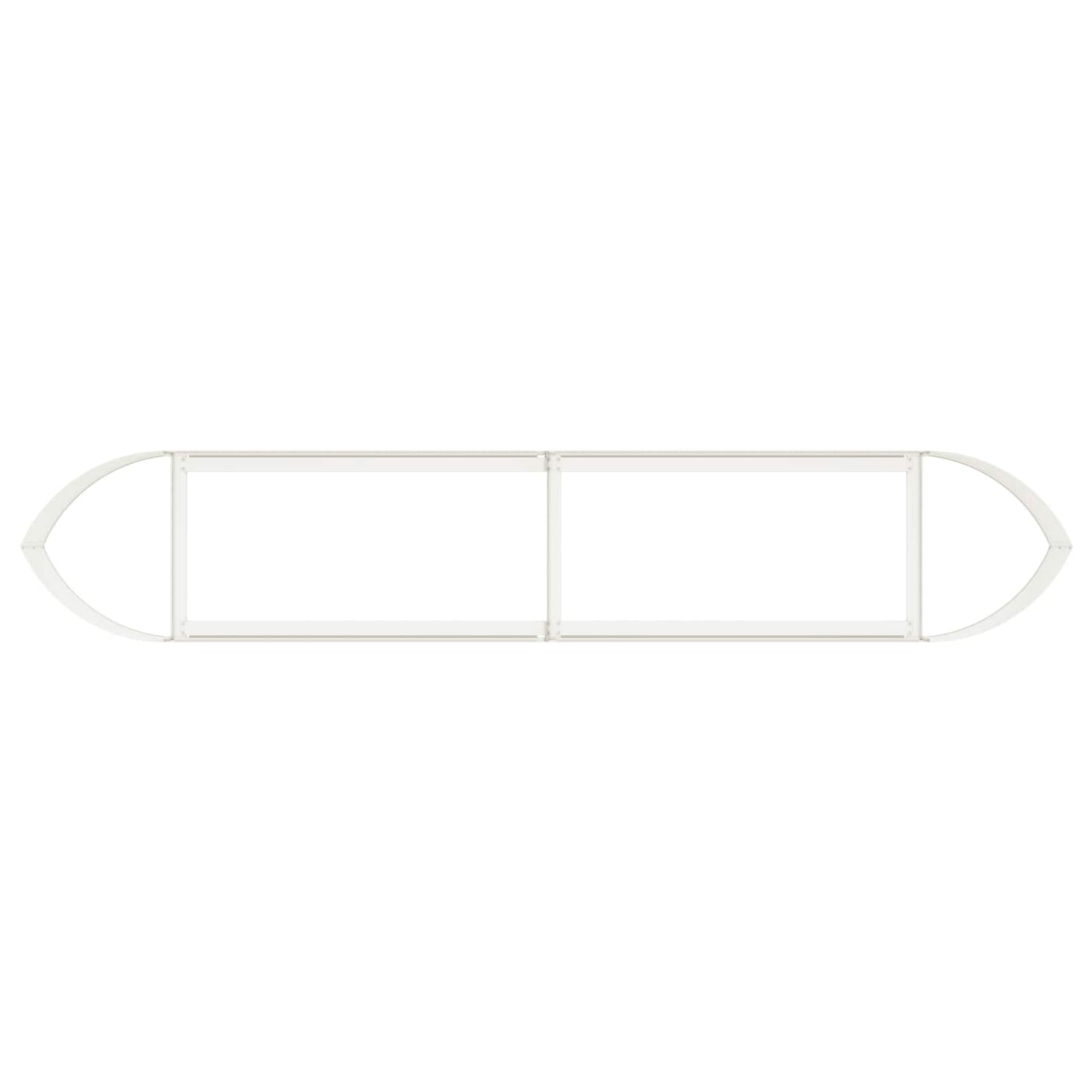 vidaXL Raised Garden Bed White 220 x 40x 40 cm Steel