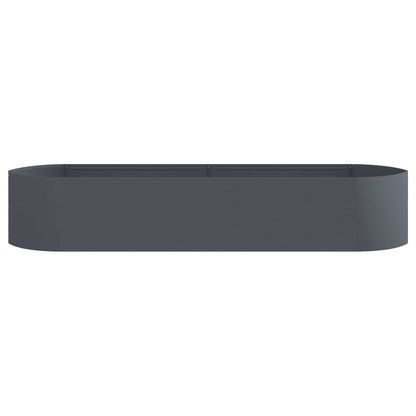 vidaXL Raised Garden Bed Anthracite 220 x 40x 40 cm Steel