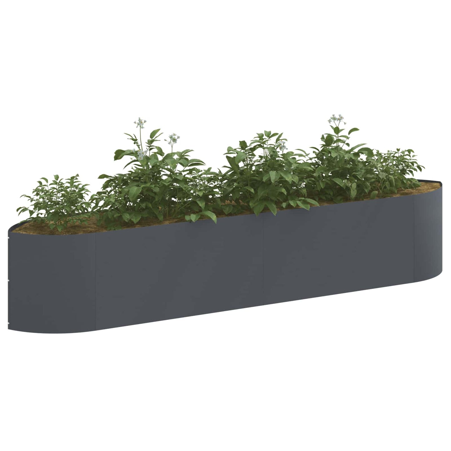 vidaXL Raised Garden Bed Anthracite 220 x 40x 40 cm Steel