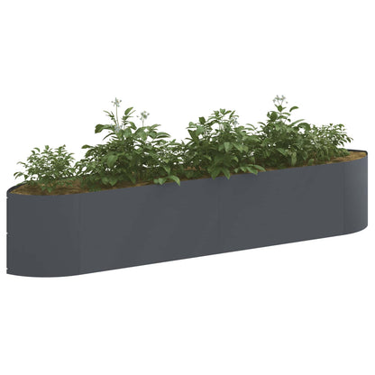 vidaXL Raised Garden Bed Anthracite 220 x 40x 40 cm Steel