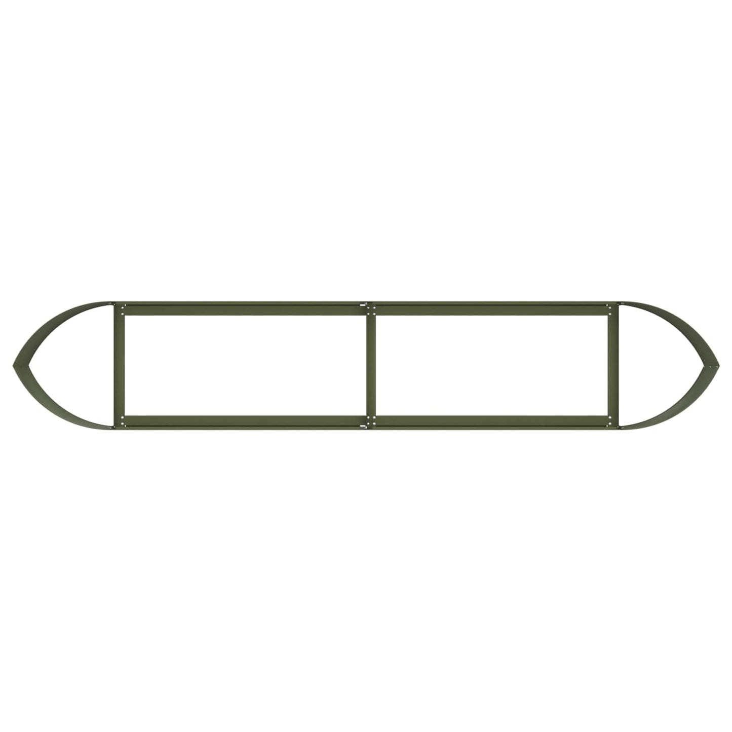 vidaXL Raised Garden Bed Olive Green 220 x 40x 40 cm Steel