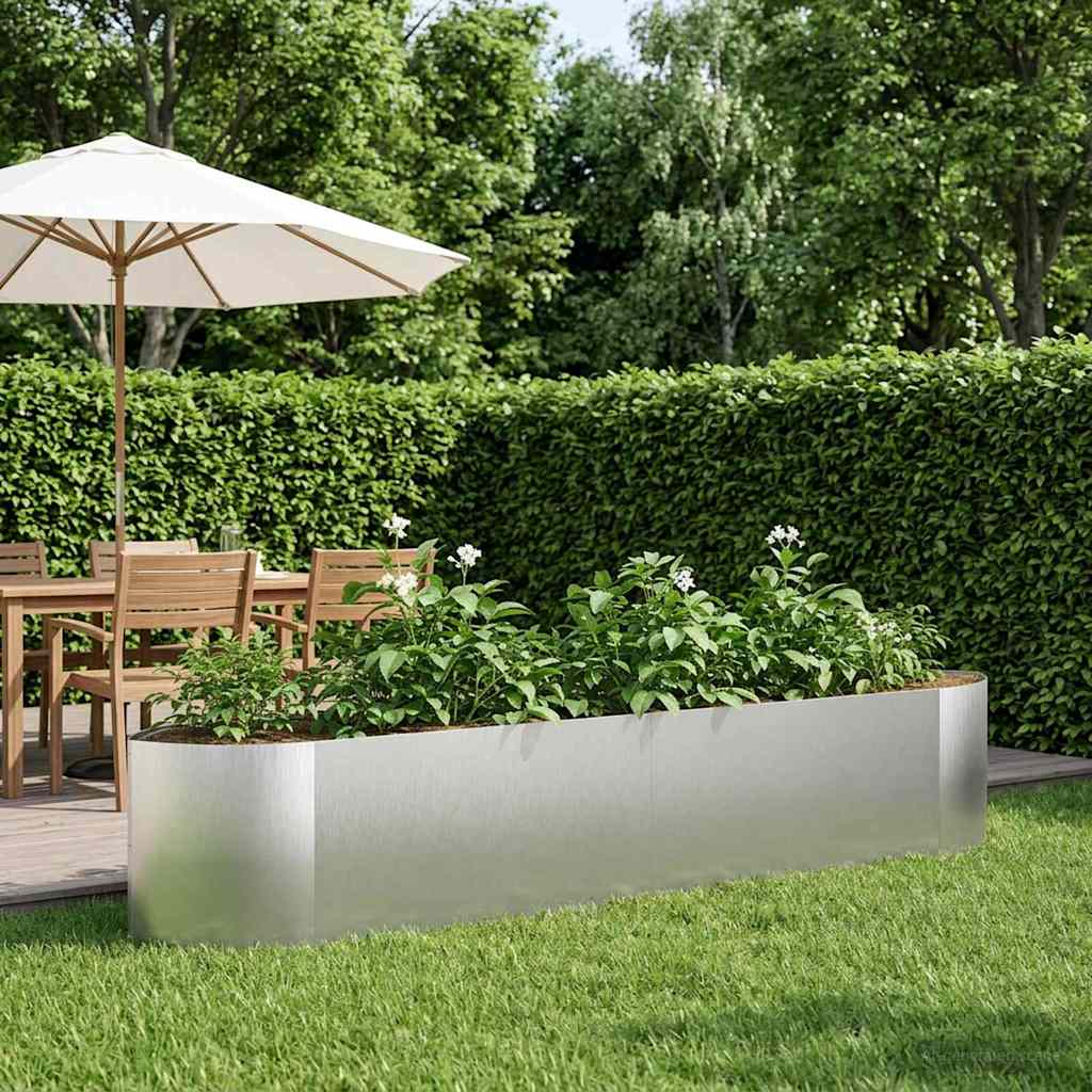 vidaXL Raised Garden Bed Stainless Steel 220 x 40x 40 cm Steel