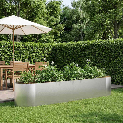 vidaXL Raised Garden Bed Stainless Steel 220 x 40x 40 cm Steel