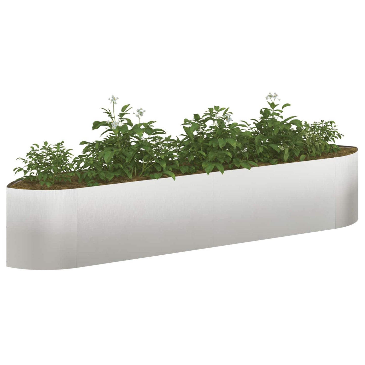 vidaXL Raised Garden Bed Stainless Steel 220 x 40x 40 cm Steel