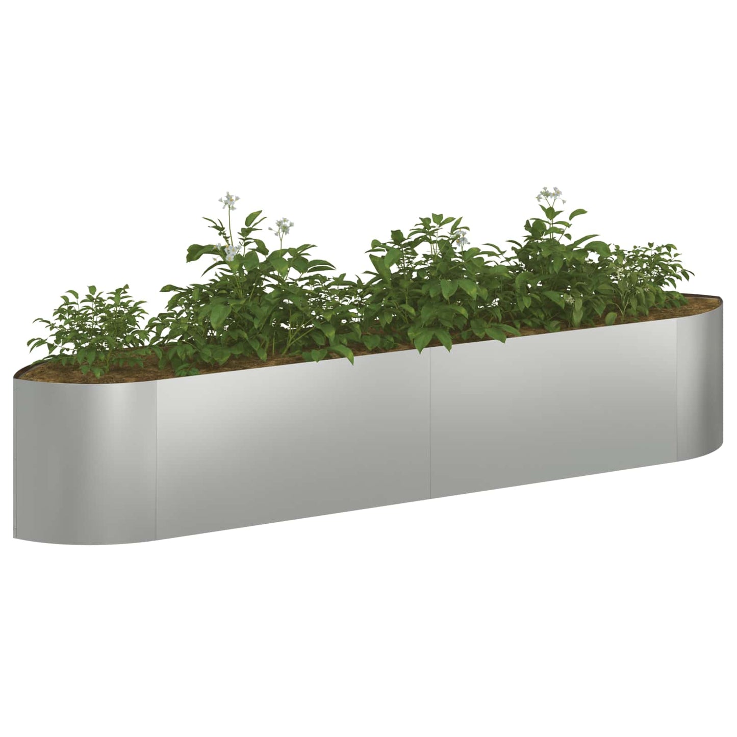vidaXL Raised Garden Bed Galvanised Steel 220 x 40x 40 cm Steel