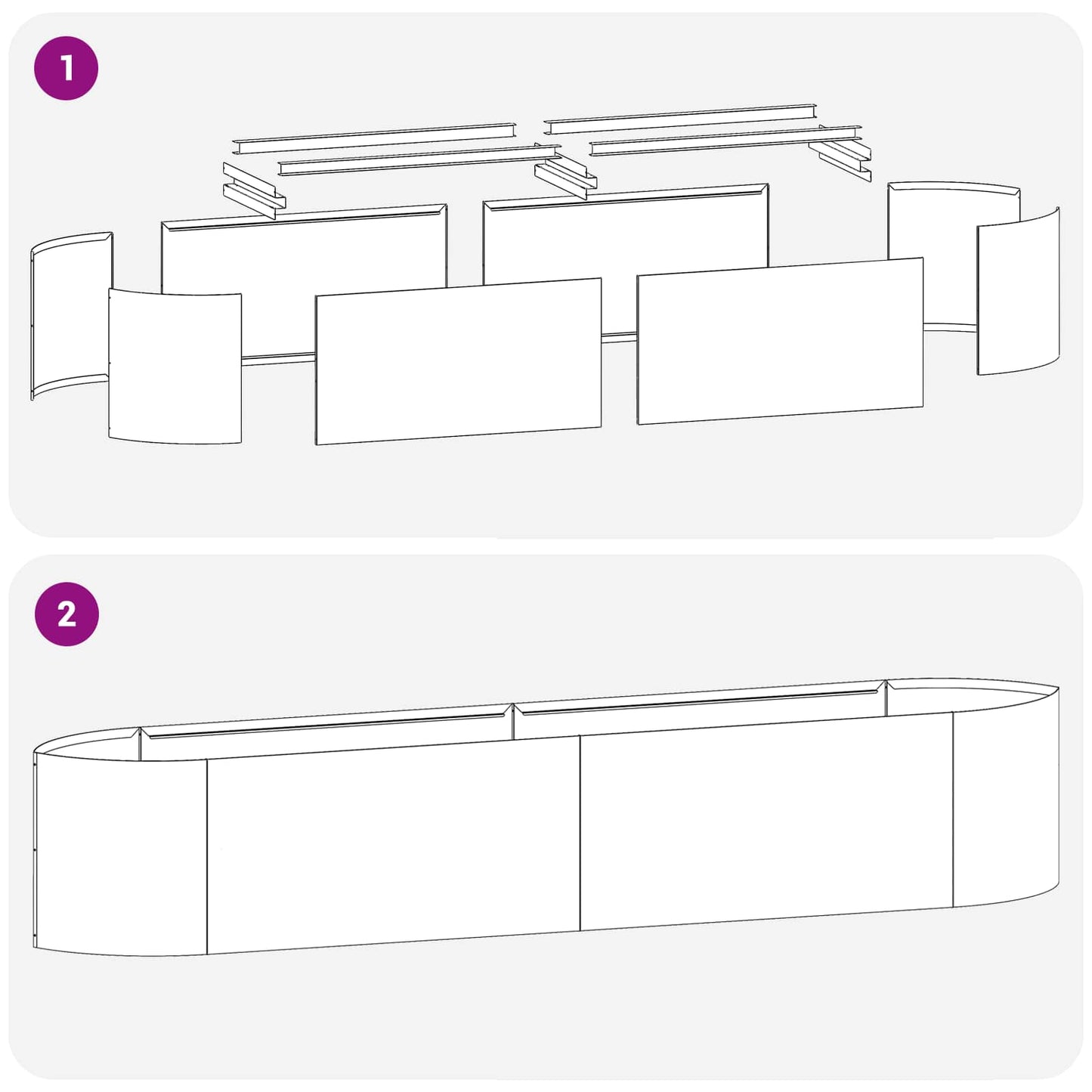 vidaXL Raised Garden Bed Weathering Steel 220 x 40x 40 cm Steel