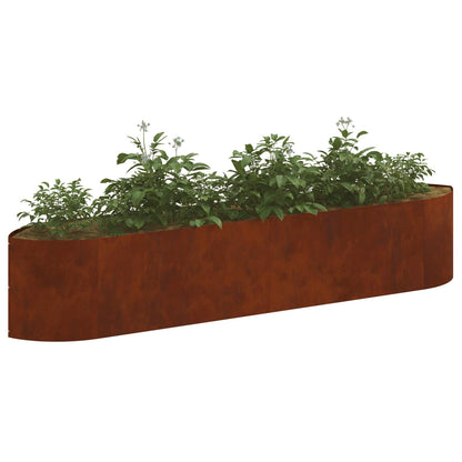 vidaXL Raised Garden Bed Weathering Steel 220 x 40x 40 cm Steel