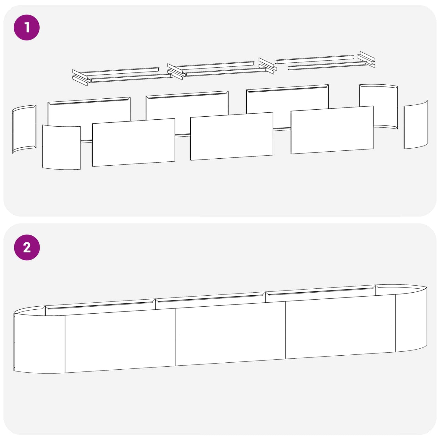 vidaXL Raised Garden Bed Black 300 x 40x 40 cm Steel