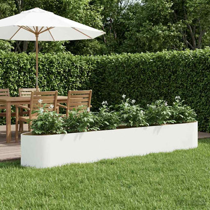 vidaXL Raised Garden Bed White 300 x 40x 40 cm Steel