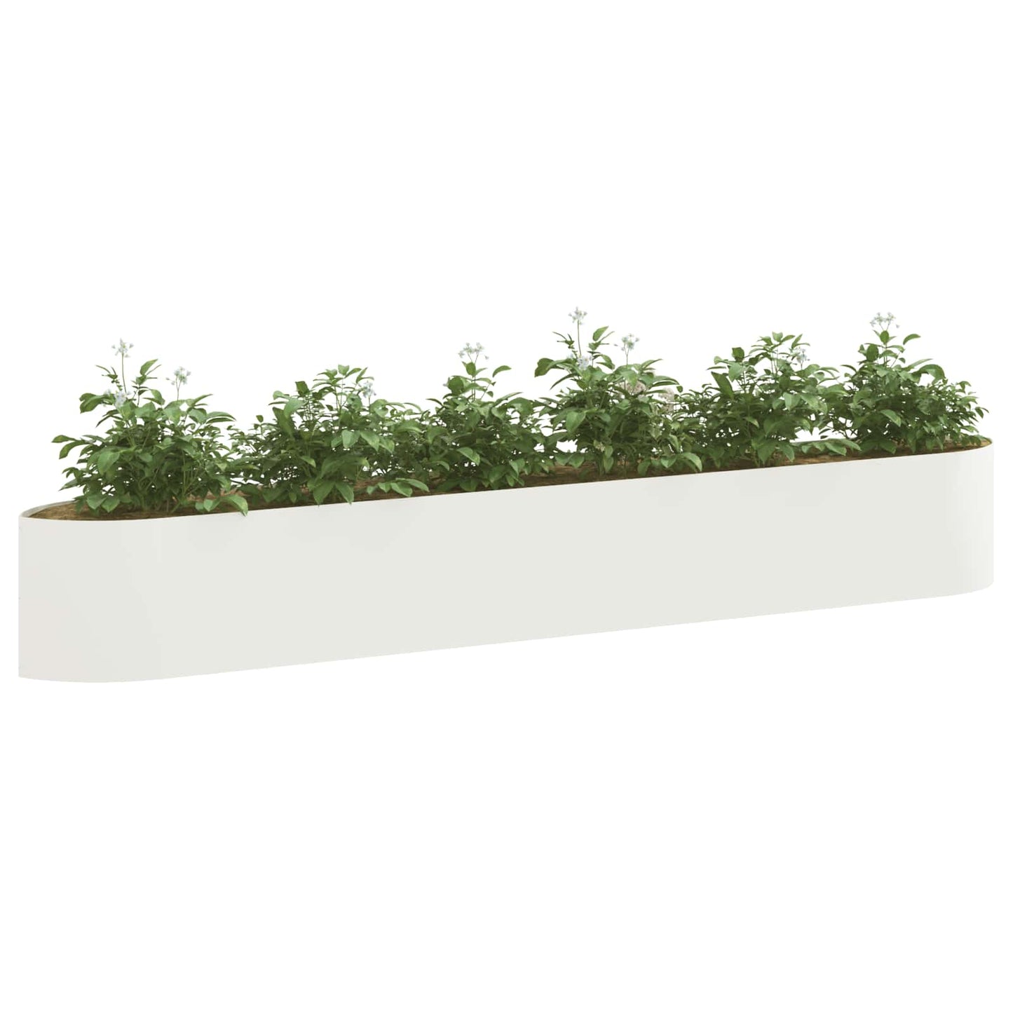 vidaXL Raised Garden Bed White 300 x 40x 40 cm Steel