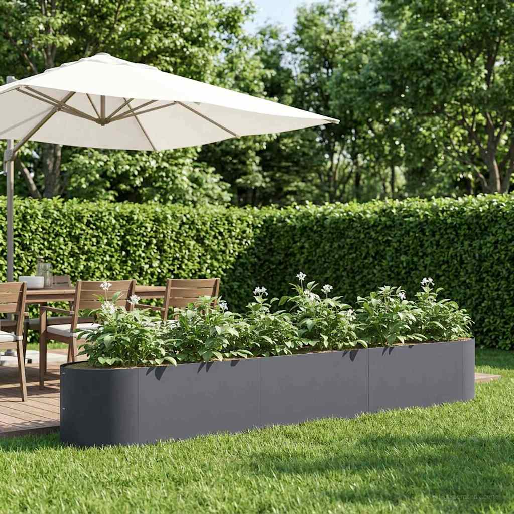 vidaXL Raised Garden Bed Anthracite 300 x 40x 40 cm Steel