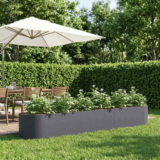 vidaXL Raised Garden Bed Anthracite 300 x 40x 40 cm Steel