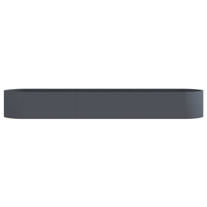 vidaXL Raised Garden Bed Anthracite 300 x 40x 40 cm Steel