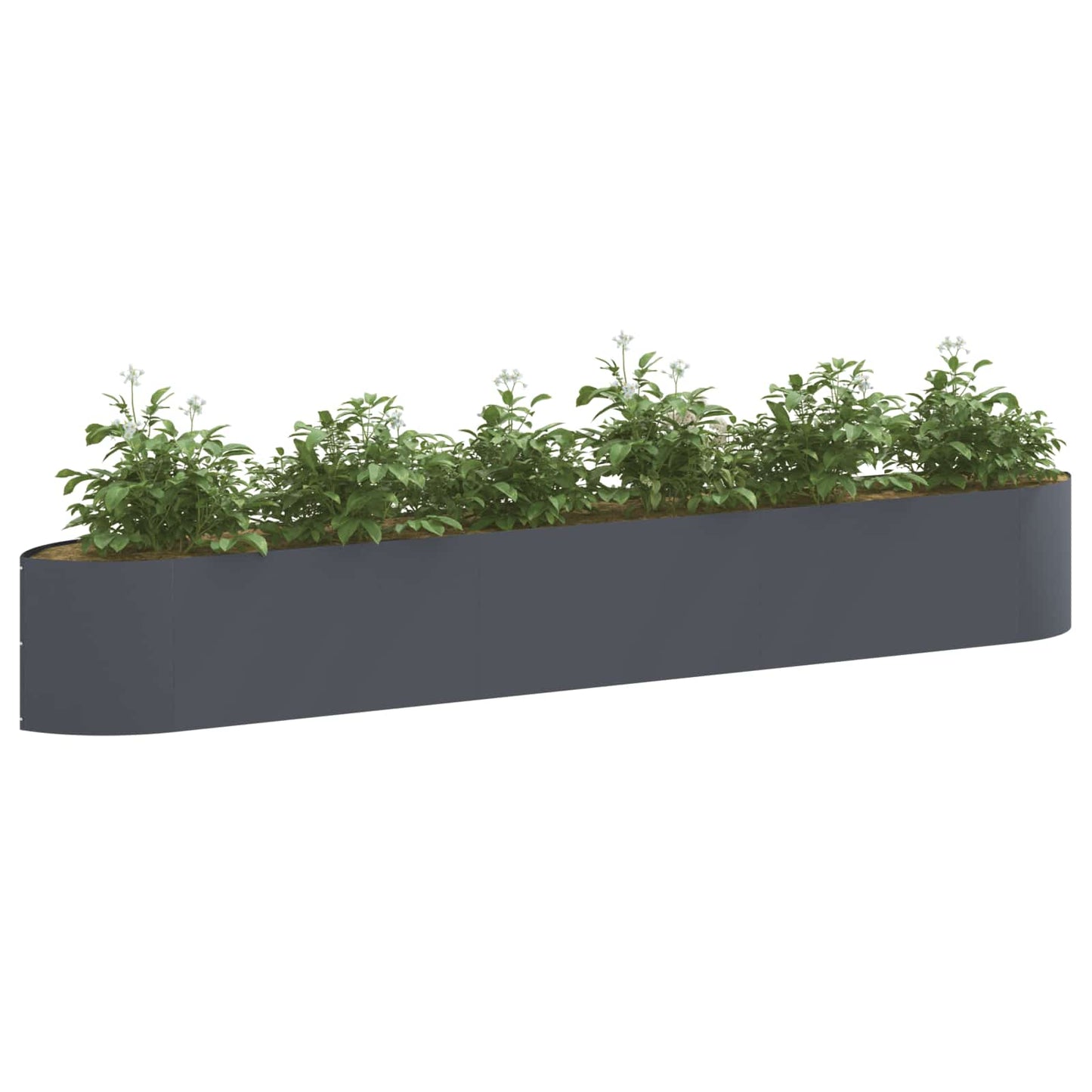 vidaXL Raised Garden Bed Anthracite 300 x 40x 40 cm Steel