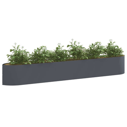 vidaXL Raised Garden Bed Anthracite 300 x 40x 40 cm Steel