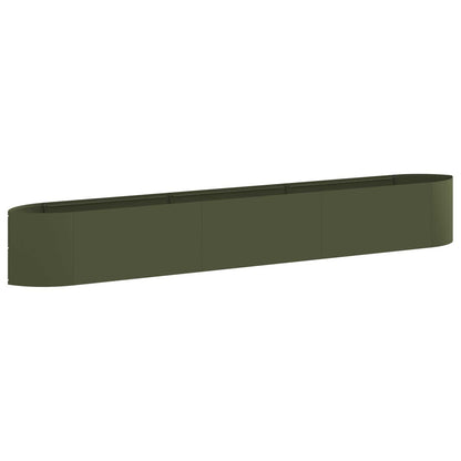 vidaXL Raised Garden Bed Olive Green 300 x 40x 40 cm Steel