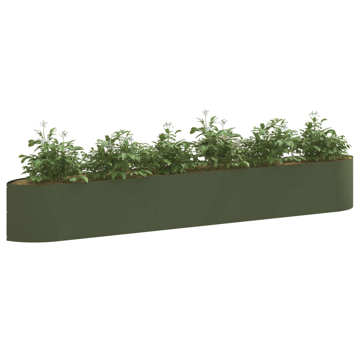 vidaXL Raised Garden Bed Olive Green 300 x 40x 40 cm Steel