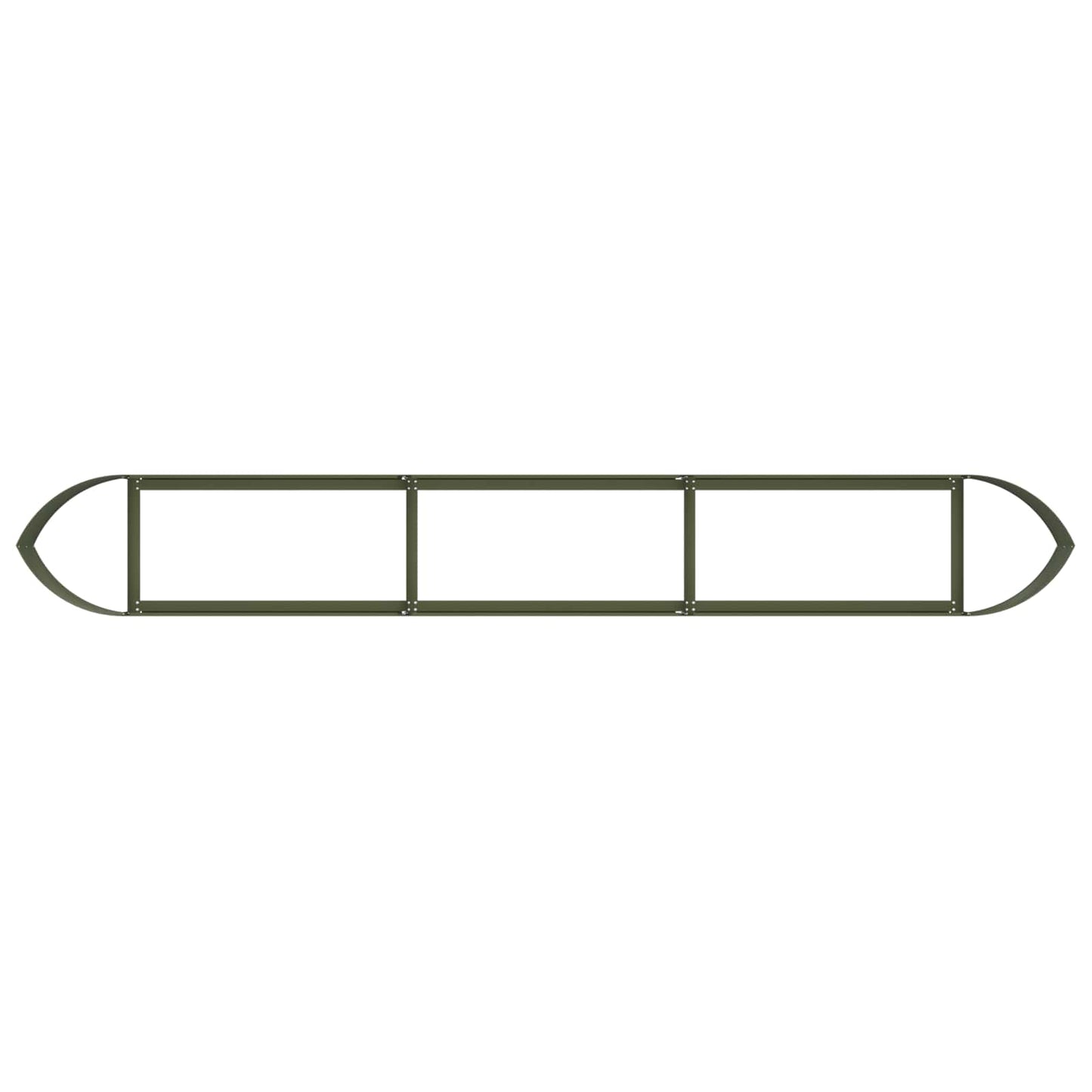 vidaXL Raised Garden Bed Olive Green 300 x 40x 40 cm Steel