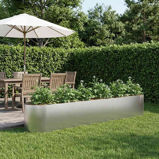 vidaXL Raised Garden Bed Stainless Steel 300 x 40x 40 cm Steel