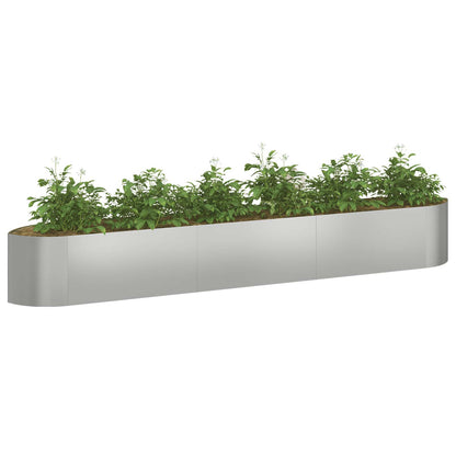 vidaXL Raised Garden Bed Galvanised Steel 300 x 40x 40 cm Steel