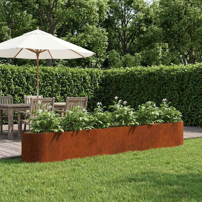vidaXL Raised Garden Bed Weathering Steel 300 x 40x 40 cm Steel